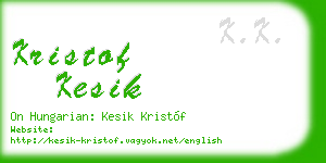 kristof kesik business card
